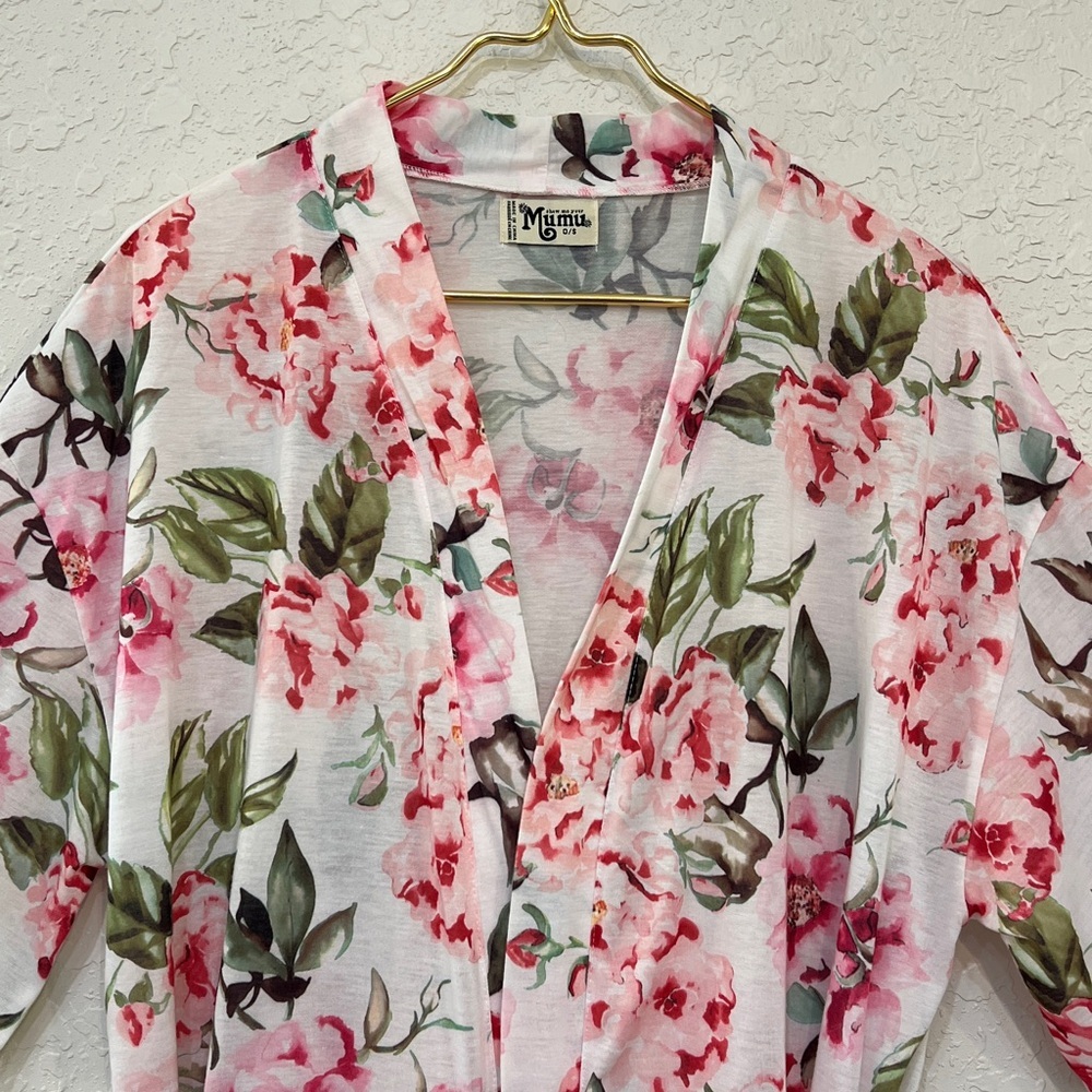 Show Me Your Mumu Floral Belted Kimono Robe Cover Up OS - Picture 6 of 11